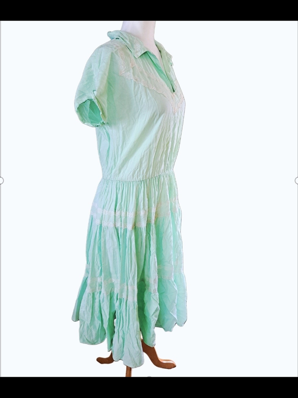 VINTAGE 60S 70S PATIO FIESTA DRESS SZ M L - Picture 8 of 11